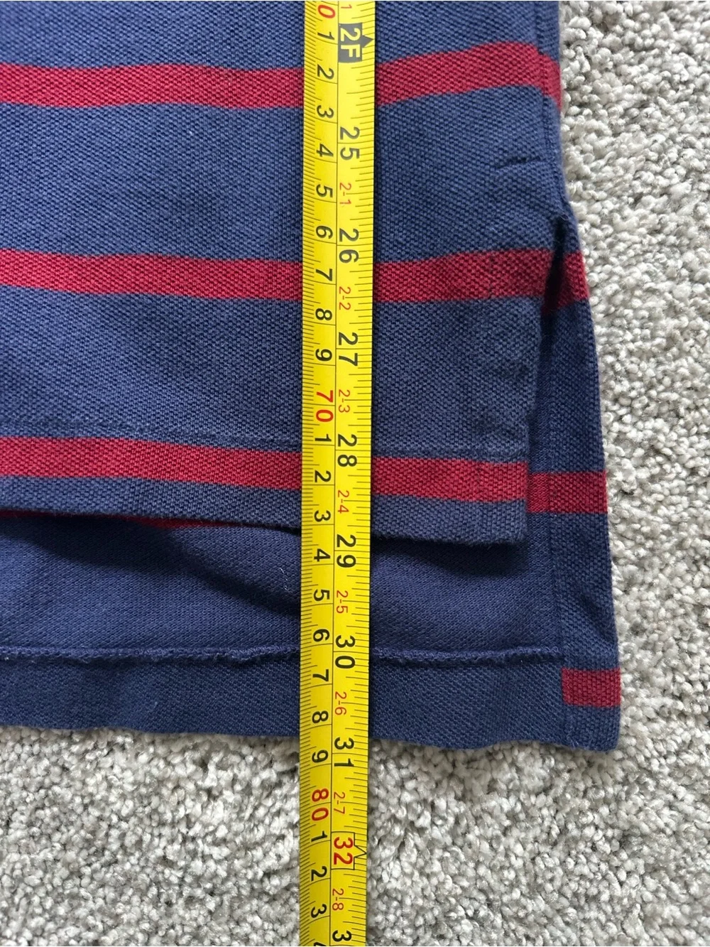 Vintage Polo by Ralph Lauren Navy with Red Stripe Polo Shirt